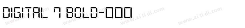 Digital 7 Bold字体转换